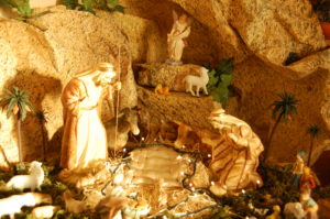 Belén ubicado en la Capilla del Hospital San Francisco de Asis